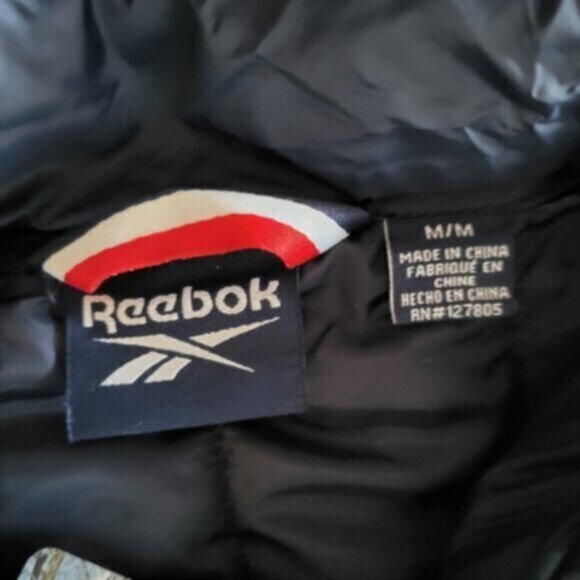 Reebok Blue Eco Down Bomber Puffer Jacket NWT Sz M - Picture 10 of 10